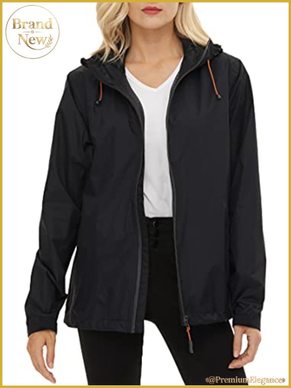 LeSies Women's Lightweight Waterproof Nylon Rain Jacket
